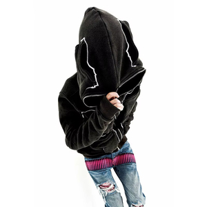 Sudadera con capucha personalizada de alta calidad con suéter de diamantes de imitación transpirable 100% algodón Sudadera con capucha de diamantes de imitación - Product Image 3
