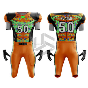 High Quality OEM Breathable 100% Polyester <b>Plus</b> <b>Size</b> Short Sleeve Front Logo Letter Design Adult Men's American Football Uniform - Product Image 4