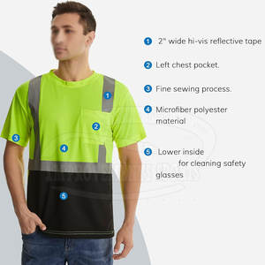 Camisetas de trabajo de secado rápido de alta calidad Nuevo diseño Transpirable e impermeable Opciones de talla grande - Product Image 3