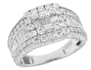 Haute Qualité Personnalisé S925 En Argent Sterling Avec Baguette Ronde Moissanite Diamant Bague De Fiançailles Pour Hommes - Product Image 4