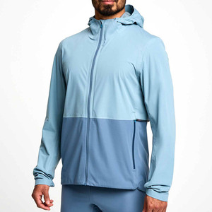 Vestes coupe-vent en toile à capuche pour hommes, de haute qualité, très vendues, vêtements décontractés, logo frontal, faible MOQ, nouvelle arrivée - Product Image 1