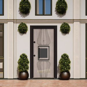 Moderno Mueble Exterior Comercial de Acero Inoxidable y Madera con Acabado Manual para Prevención de Incendios en Almacenes, Apartamentos, Hoteles y Villas en México - Product Image 1