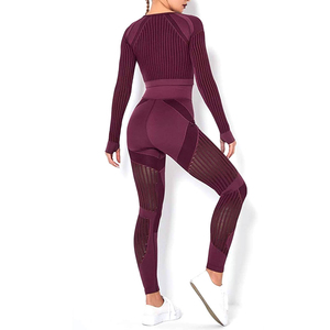 Conjuntos Deportivos de Talla Grande para Mujer, Conjuntos de Yoga con Encaje y Pedrería, Conjuntos Deportivos de 2 Piezas para Mujer, Logotipo Personalizado, Venta al por Mayor, OEM - Product Image 5