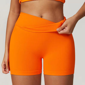 กางเกงขาสั้นโยคะเอวสูงทรงสปอร์ต ระบายอากาศได้ดี ช่วยยกกระชับสะโพก ควบคุมหน้าท้อง เหมาะสำหรับออกกำลังกาย ฟิตเนส เล่นกีฬา และใส่ในยิม - Product Image 6