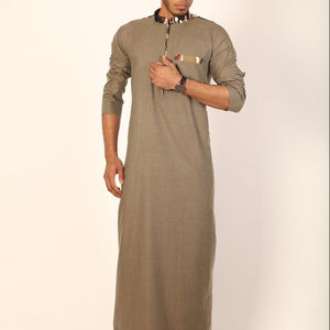 Jubah de haute qualité pour hommes, vêtements Thobe islamiques, style musulman, daffa, pakistan, Abaya, robes arabes, nouveaux Designs 2023 - Product Image 6