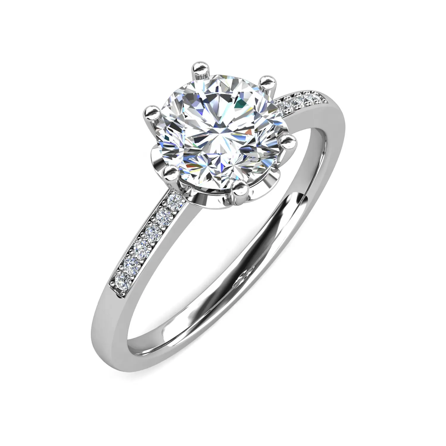 Vượt qua kiểm tra kim cương S925 Sterling Silver 18ct mạ Vàng 1CT moissanite nhẫn cho phụ nữ với GRA giấy chứng nhận Số Phận đồ trang sức