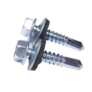 Vis autoperceuse à tête hexagonale zinguée avec rondelle EPDM collée - Product Image 1