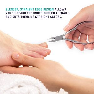 Ingrown Toenail Kit Clipper Includes Toenail Nipper Stainless Steel Dual Ended <b>File</b> Wide Jaw Opening Straight Edge Blade Easy - Product Image 5