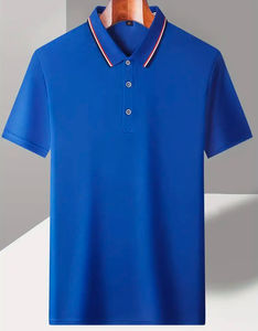 Polo de Golf a rayas de verano Premium para hombre, camisa informal de manga corta con solapa para verano, ropa de oficina al aire libre, Color sólido - Product Image 6
