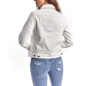 Fabricants OEM, veste en jean boutonnée pour femmes, vêtements de rue décontractés de haute qualité, vestes en jean pour femmes - Product Image 4