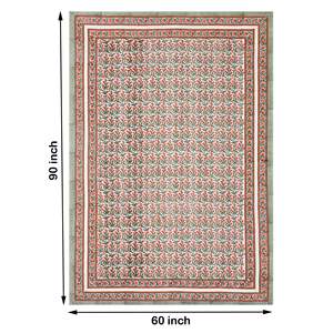 Pur coton Rajasthani main bloc imprimé nappe rouge vert Jaal motif Rectangle lin pour hôtels marque utilisation - Product Image 6