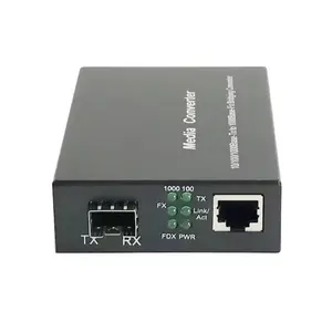 Konverter Media optik Ethernet 10/100/1000M, sinyal optikal dan sinyal listrik, koneksi mulus serat optik