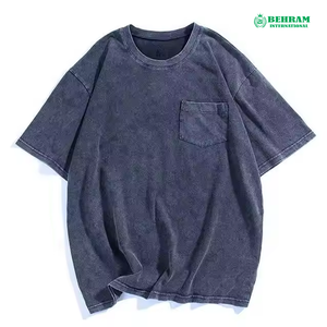 T-shirt ample et écologique pour homme, séchage rapide, impression numérique personnalisée, 180-220 GSM, polyester/coton, effet délavé vintage - Product Image 4