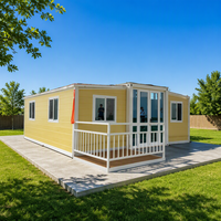 Maison familiale à deux chambres - Maison modulaire en kit - Structure en acier en U et toit entièrement soudé de 1,0 mm