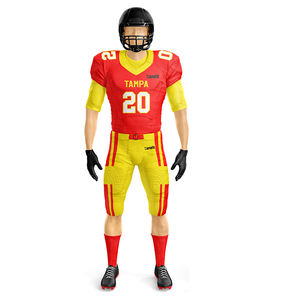 Meilleur design Ensemble d'uniformes à manches courtes pour hommes de superbe qualité Tops de football américain Maillot de football américain - Product Image 2