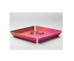 Plateau de service en fer au design magnifique avec poignées en bois, lot de 3 couleurs différentes, plateau pour mariage, fête et événement - Product Image 5