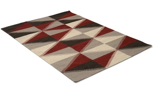 Fabrication indienne de kilim turcs tapis faits à la main impression personnalisée sol salon oriental tapis marron noué à la main tapis vintage - Product Image 4