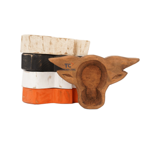 Sculpté à la main Design personnalisé rustique décor à la maison bol à pâte en bois ciré bougie bateau en gros - Product Image 5