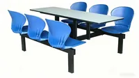 Table de restaurant robuste et chaises, ensemble de tables et chaises de cantine en contreplaqué