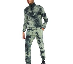 Survêtement Tie Dye pour hommes de haute qualité confortable et respirant Design de luxe de vente chaude avec impression solide taux bon marché - Product Image 4