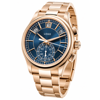 Montre-bracelet minimaliste pour homme sportif, cadran personnalisé, étanche, à quartz, en acier inoxydable, avec chaîne, vente en gros 128
