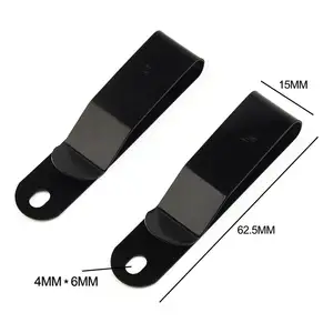 Kunden spezifische Blech feder clips Eisen Schwarz Mantel gürtel clip Metall Mangan stahl/Feder hakens chnalle