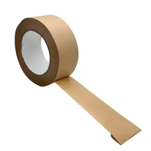 Eco-friendly Carton Sealing Protection Gummed Paper Kraft Custom Wet Brown Water Activated Gum Tape