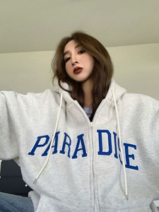 Sweats à capuche amples surdimensionnés avec impression bouffante avec logo personnalisé sweat à capuche pull-over pour femmes vêtements de mode pour femmes - Product Image 5