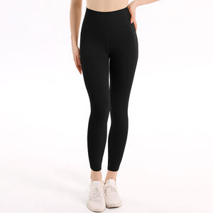 Venta directa de fábrica Pantalones de control de barriga Entrenamiento Fitness para mujeres Correr Pantalones de Yoga de cintura alta elásticos de 4 vías con Pock - Product Image 6