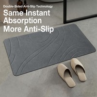 Tapis de bain en diatomite double face antidérapant, séchage rapide, absorbant, tapis de sol pour salle de bain et entrée