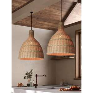 Pantalla de lámpara de latón y metal, ratán marroquí hecho a mano, iluminación decorativa, proveedor mayorista EE. UU. ETSY EBAY SHOPIFY STOCK dropship - Product Image 1