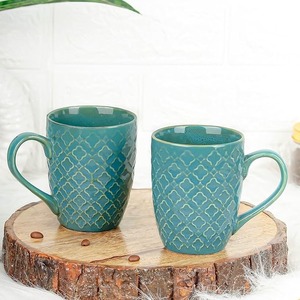 Elegant Eco-Friendly Printed Ceramic <b>Mug</b> with Lid Customizable Capacity Modern Design for Daily Use & Parties WORLD CRAFT IMPEX - Product Image 1