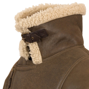 Chaqueta de bombardero de cuero para hombre de invierno personalizada para exteriores, a prueba de viento, anti-uv, transpirable, cuello vuelto, estilo cremallera, chaqueta de cuero para hombre - Product Image 3