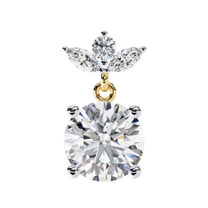 18K Gold Unique Earring with Lab-Grown Diamond Premium Diamond Earrings - Product Image 2