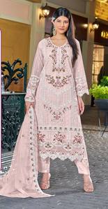 Nuevo traje de organza pesado estilo pakistaní bordado elegante trabajo impresión Digital para ropa de fiesta venta en línea - Product Image 3