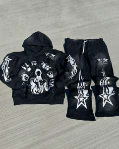 กางเกงวอร์มผ้าคอตตอนมีฮู้ดสำหรับผู้ชายผ้าคอตตอนพิมพ์ลายบนหน้าจอออกแบบได้ตามที่ต้องการน้ำหนักมาก - Product Image 1