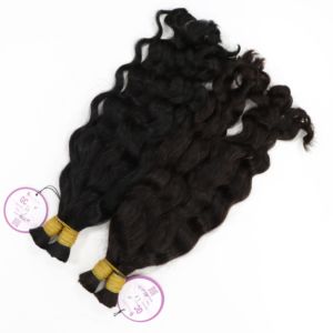 Extensiones de cabello humano de alta calidad, extensiones de cabello Remy ondulado de cuerpo de color a granel, precio al por mayor, OEM OBM - Product Image 4