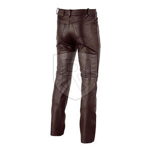 Pantalon en cuir pour hommes de haute qualité, léger, style décontracté, meilleure vente en gros, taille moyenne, quantité minimale de commande bas, dernière vente en gros - Product Image 6