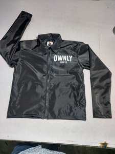 Vestes coupe-vent avec logo brodé pour enfants vente en gros Fermeture à glissière personnalisée avec col à capuche en tissu imperméable pour le printemps - Product Image 5