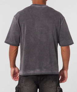 Qualité supérieure 100% coton lavage à l'acide Vintage T-shirts en gros haute qualité surdimensionné Gym décontracté DTG impression Sweat T-Shirt - Product Image 3