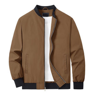 Chaqueta cortavientos bomber para hombre al por mayor, chaquetas universitarias Lettermen, chaqueta de béisbol impermeable para hombre con servicio OEM - Product Image 1