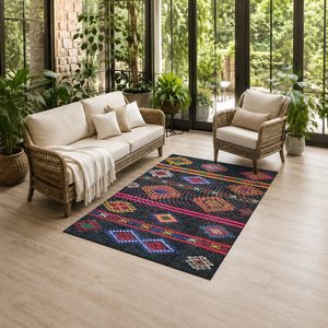 Tapis RUGS DEPOT LXDP-0317, vente en gros, rouge bordeaux, vintage, oriental, imprimé numériquement, lavable en machine, chenille, tapis de salon, antidérapant - Product Image 6