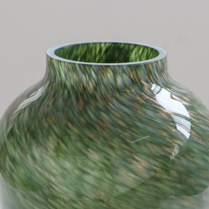 <span class=keywords><strong>Vasi</strong></span> in Vetro Soffiato a Bocca Bixuan Verde Foresta con Motivo a Spirale di Piume in Bronzo, Portafiori Moderno <span class=keywords><strong>per</strong></span> Decorazione da Tavolo e Matrimoni - Product Image 5