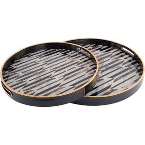 Bandeja de Servicio Elegante de Metal Esmaltado, Superficie de Alta Calidad para el Hogar, Hotel, Restaurante, Necesidades de Servicio de Alimentos - Product Image 1