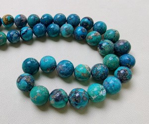 100% cuentas de forma redonda de turquesa natural de Arizona, cuentas Rondell lisas de turquesa, cuentas de piedras preciosas de turquesa de Arizona de 16 pulgadas - Product Image 3