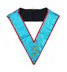 Qualité supérieure Memphis Misraim Ensemble de collier d'officier de réglementation français Turquoise Machine Broderie Artisanat Service OEM à faible quantité minimale de commande - Product Image 4