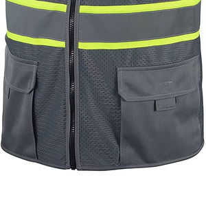 Chaleco de trabajo para hombres de alta calidad, diseños personalizados y colores, chaleco de trabajo de seguridad hecho de poliéster duradero - Product Image 4