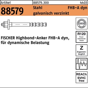 สำหรับ Fischer Highbond Anchor R 88579 Dyn 16x125/25 เหล็ก 10 ชิ้น - Product Image 1