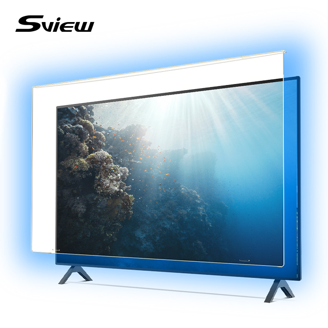 Smart TV Anti Blue Light Filter 2.5D 3H Hardness Acrylic 40Inch-75Inch 99% UV Protection 92.3% Transmittance Anti-Fingerprint