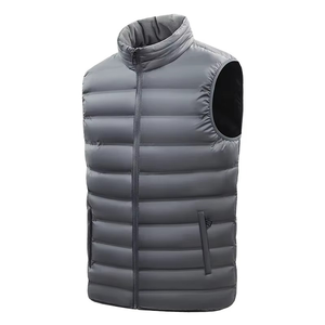 Chaqueta de gran tamaño para hombre, chaleco fino, patrón de rayas informal, forro de poliéster, tipo Regular, cuello de temporada de otoño, ropa de algodón - Product Image 4